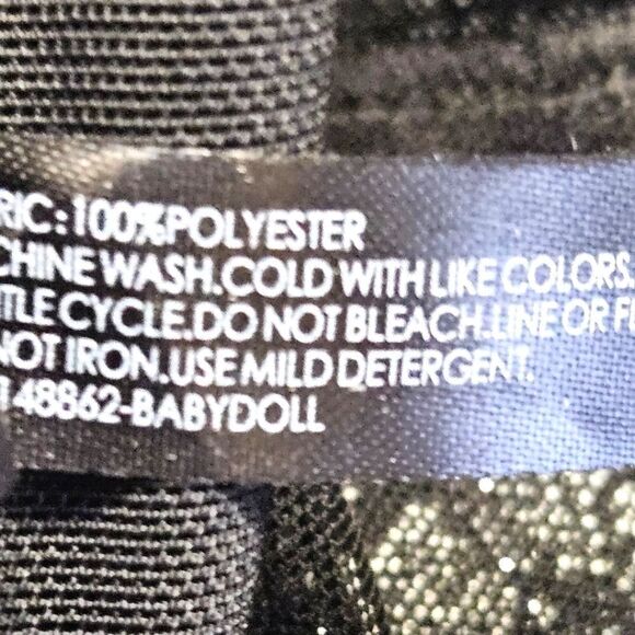 TORRID BLACK STRAPPY LUREX LACE BABYDOLL 2X - Picture 12 of 14